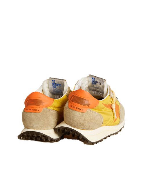 Golden Goose Marathon Uomo con tomaia in nylon di colore giallo e stella arancione Golden Goose | GMF00683F00546282542